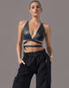 Wrap Leather Bra [BLACK]
