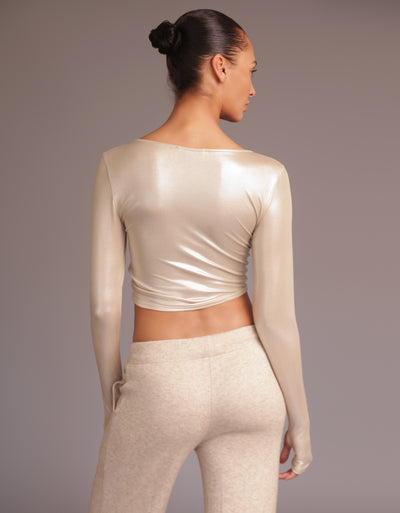 RUCHED TOP [Gold Stone]