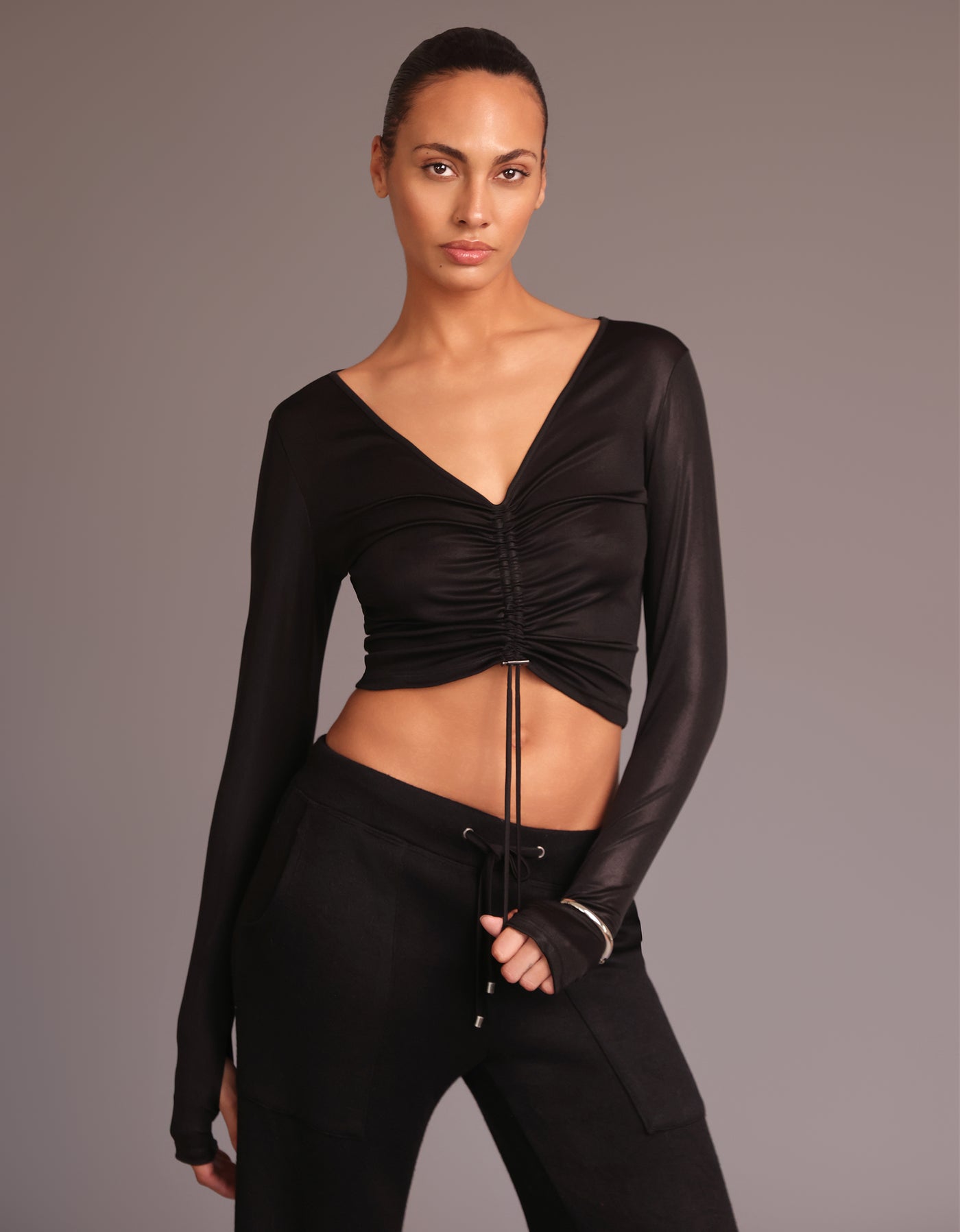 RUCHED TOP [Onyx]