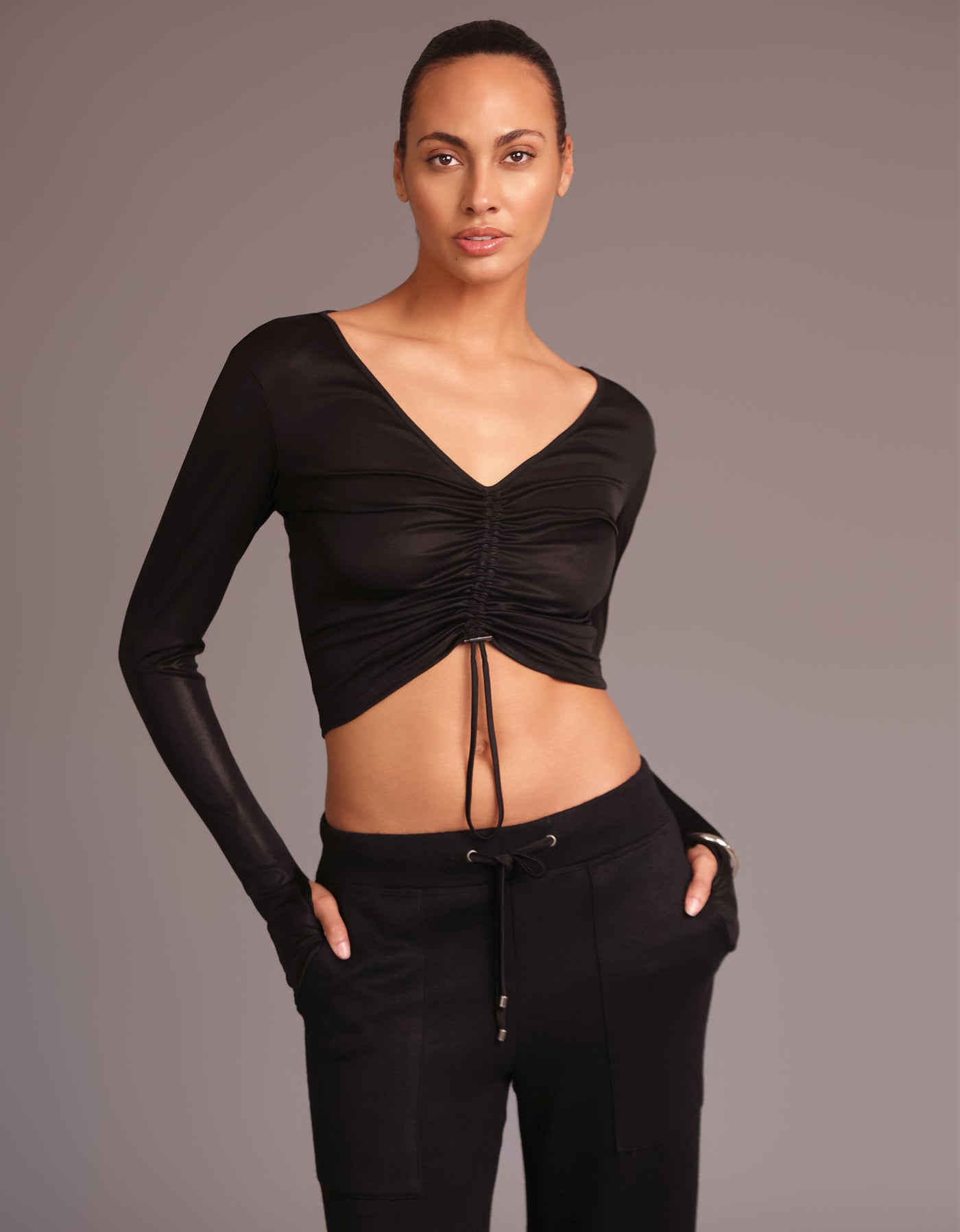 RUCHED TOP [Onyx]