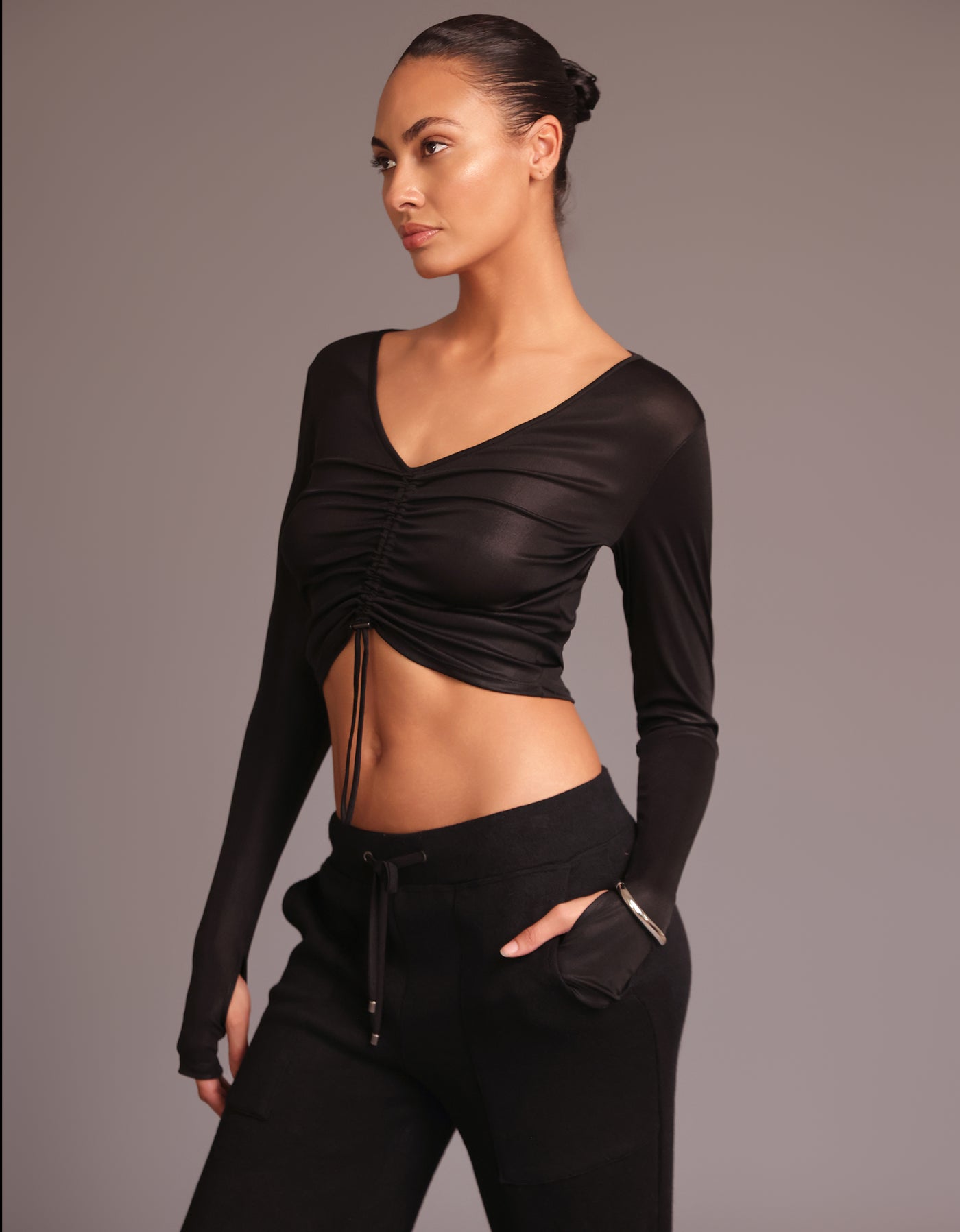RUCHED TOP [Onyx]