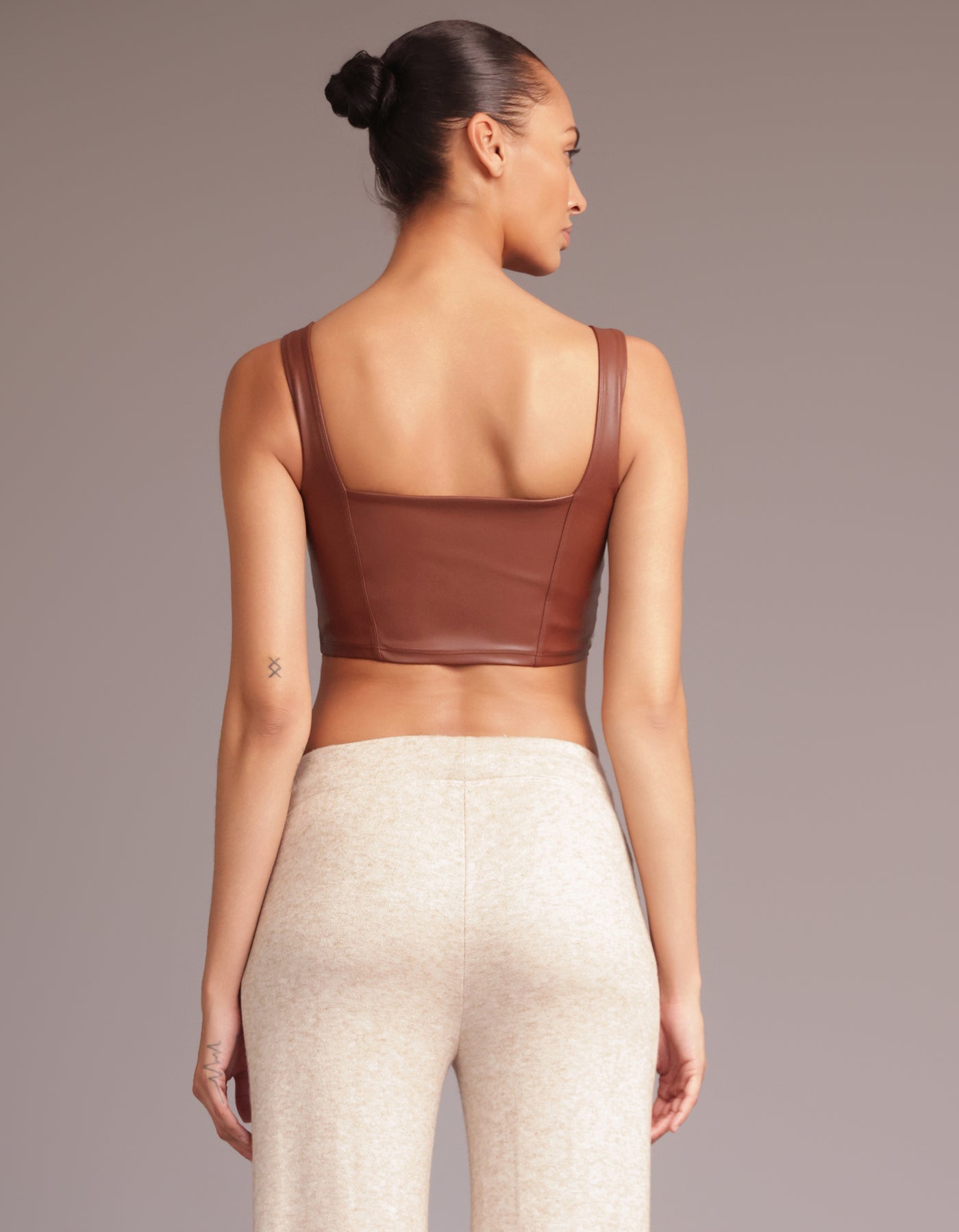 LEATHER BUSTIER [Mocha]