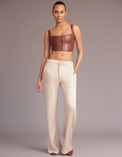 LEATHER BUSTIER [Mocha]