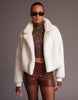 Fur Blazer Jacket [IVORY]