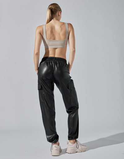 Sport Leather Pants [Black]