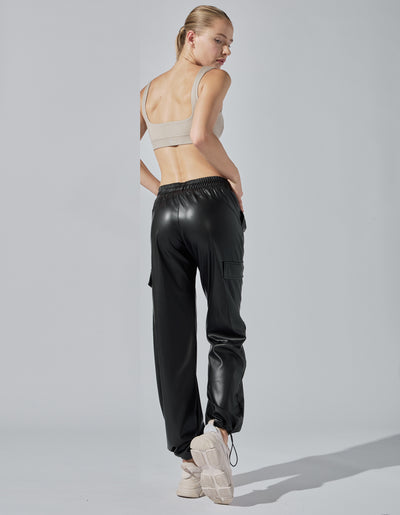 Sport Leather Pants [Black]