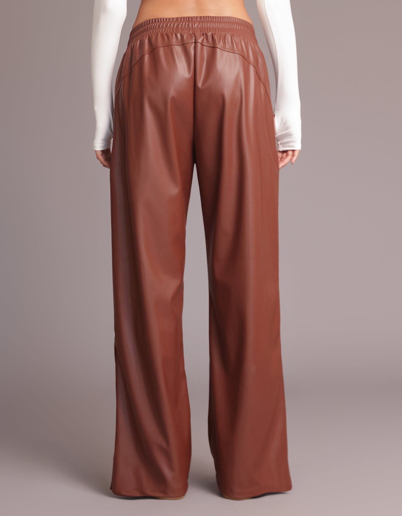 CARA LEATHER PANTS [Mocha]