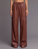 CARA LEATHER PANTS [Mocha]