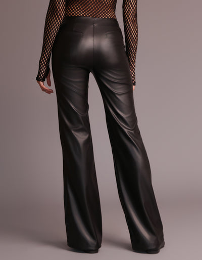 AIMEE LEATHER PANTS [BLACK]
