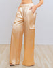Satin Cargo Pants [Champagne]