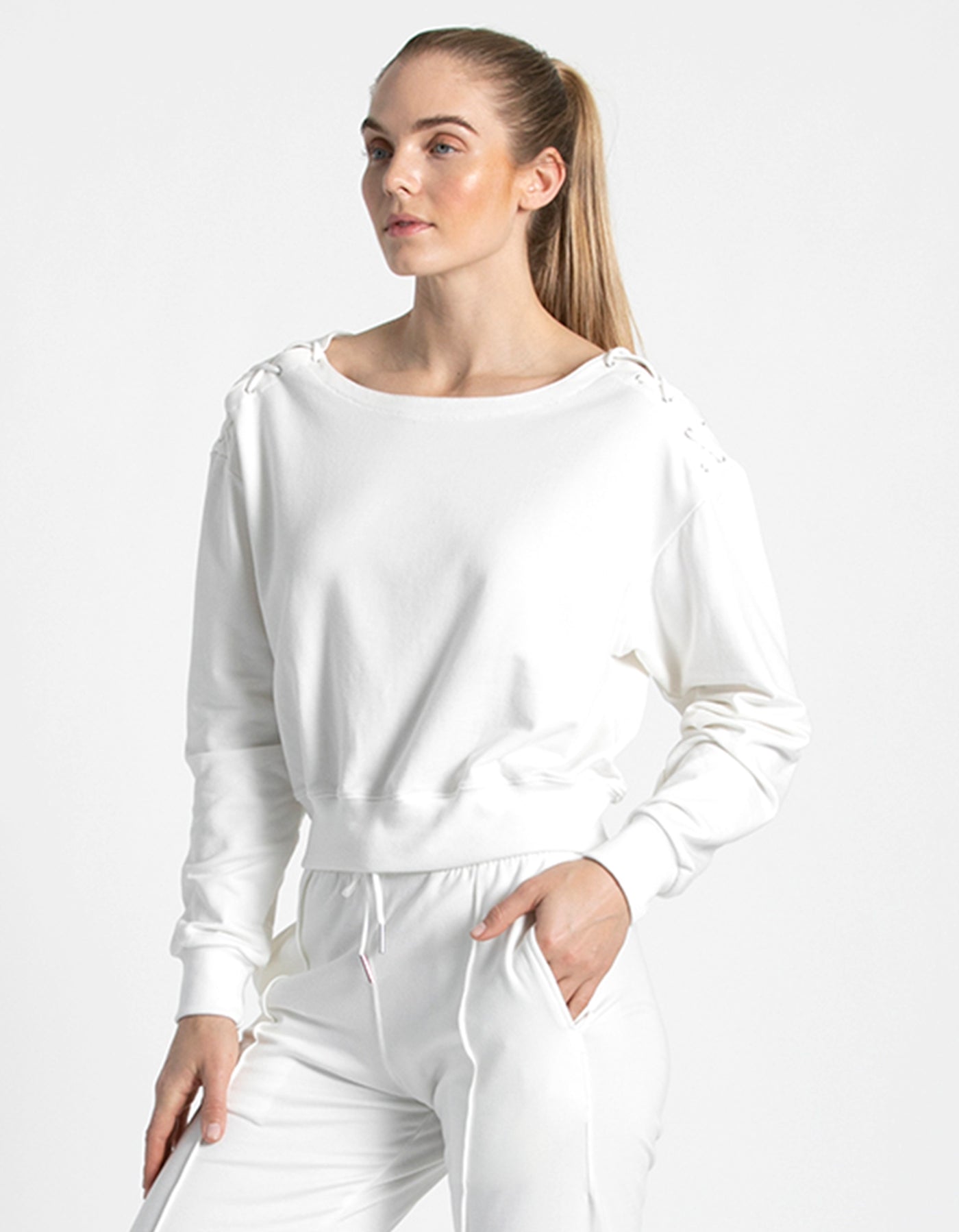 Laced Sweatshirt [White]